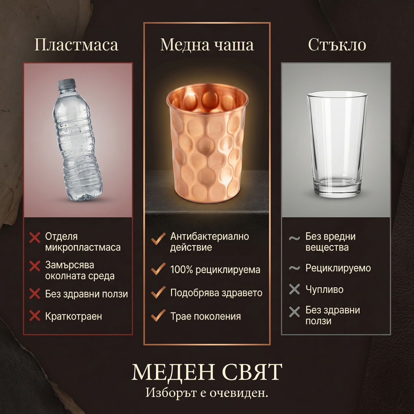 Медна чаша „Тракия" -  (200мл.)